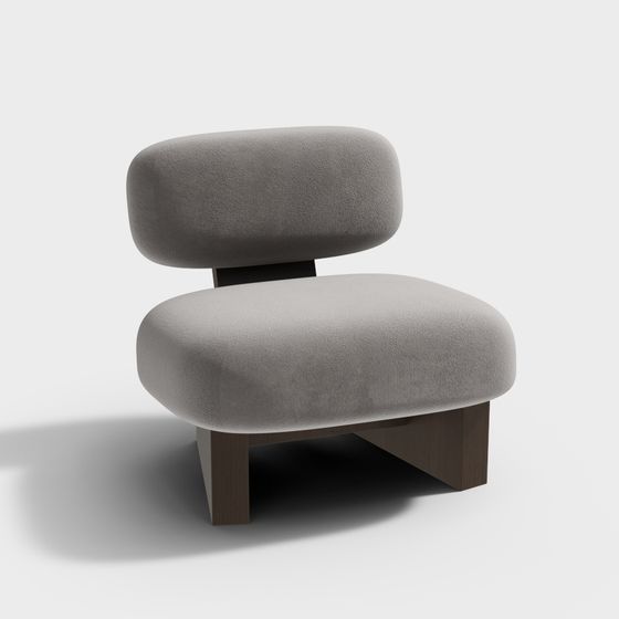 Comfortable Low-Poly Stool 3D model