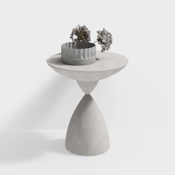 Concrete Vase Table Lamp 3D model
