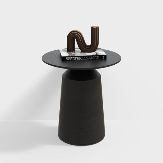 Elegant Minimalist Round Table 3D model