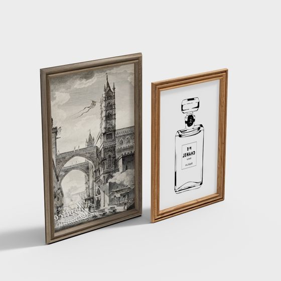 Retro Picture Frame Low Poly 3D model for Creative Designs