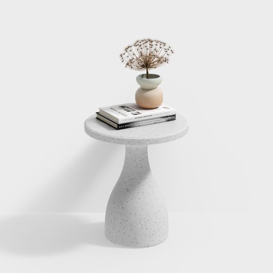 Concrete Side Table 3D model