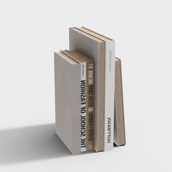 Stacked Books 3D model