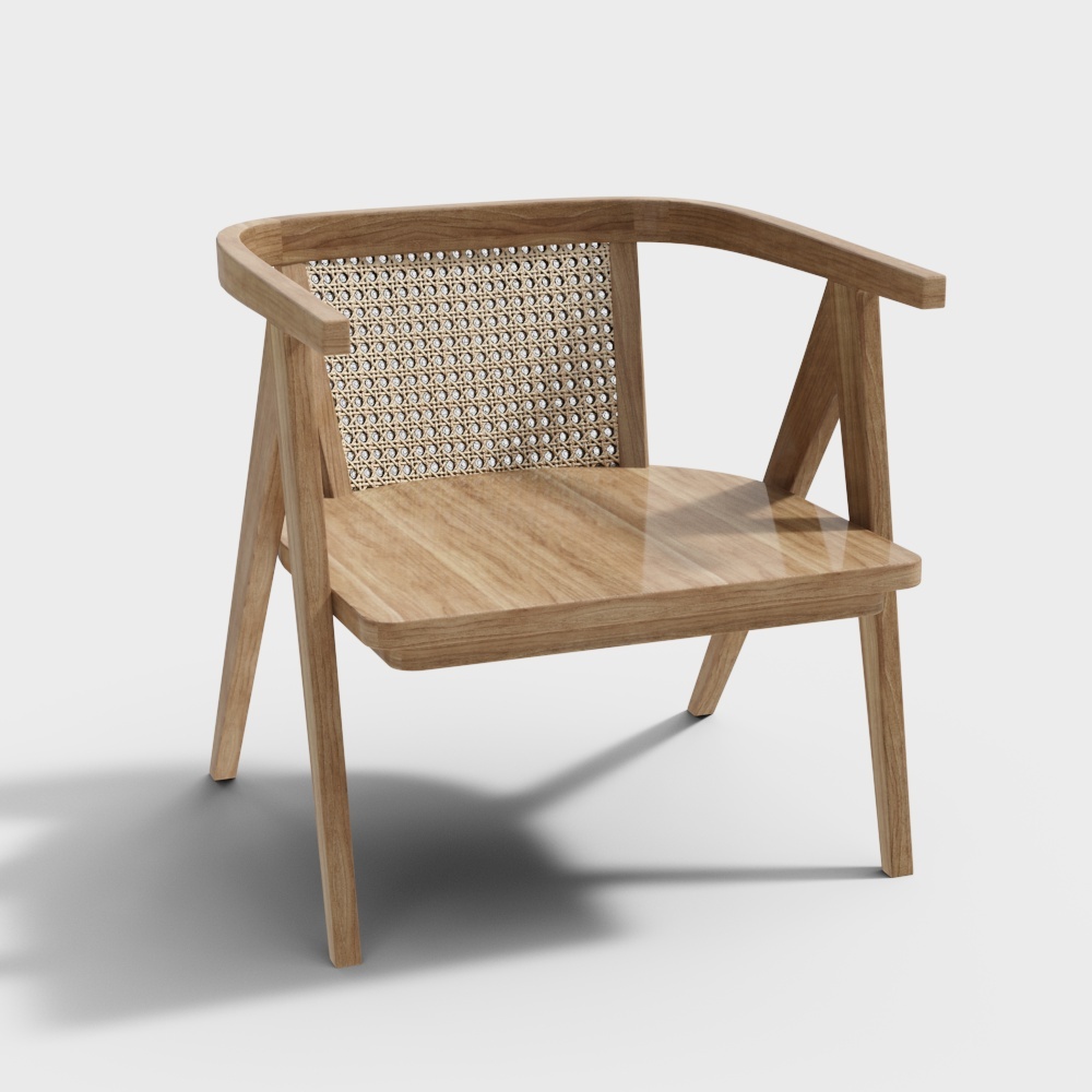 Wabi-sabi-style Kursi lounge wooden chair