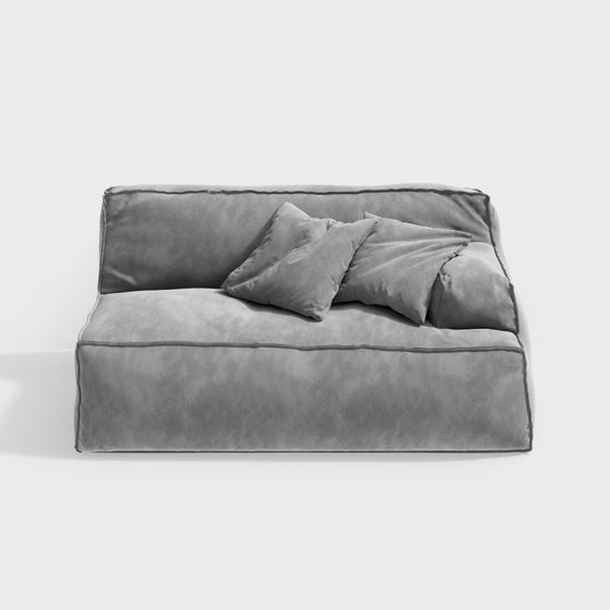 Comfortable Leisure Sofa 3D Model for Relaxed Spaces