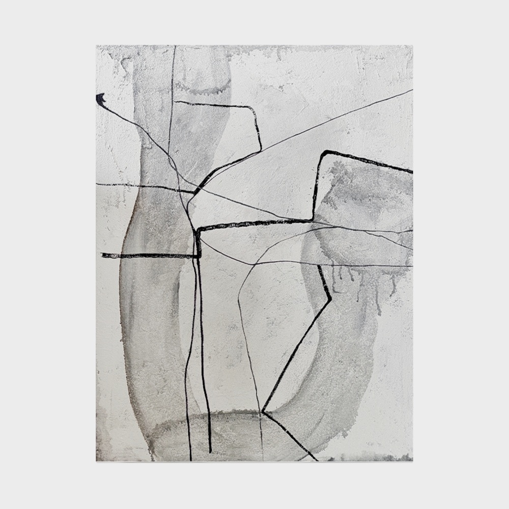 Wabi-sabi white decorative painting