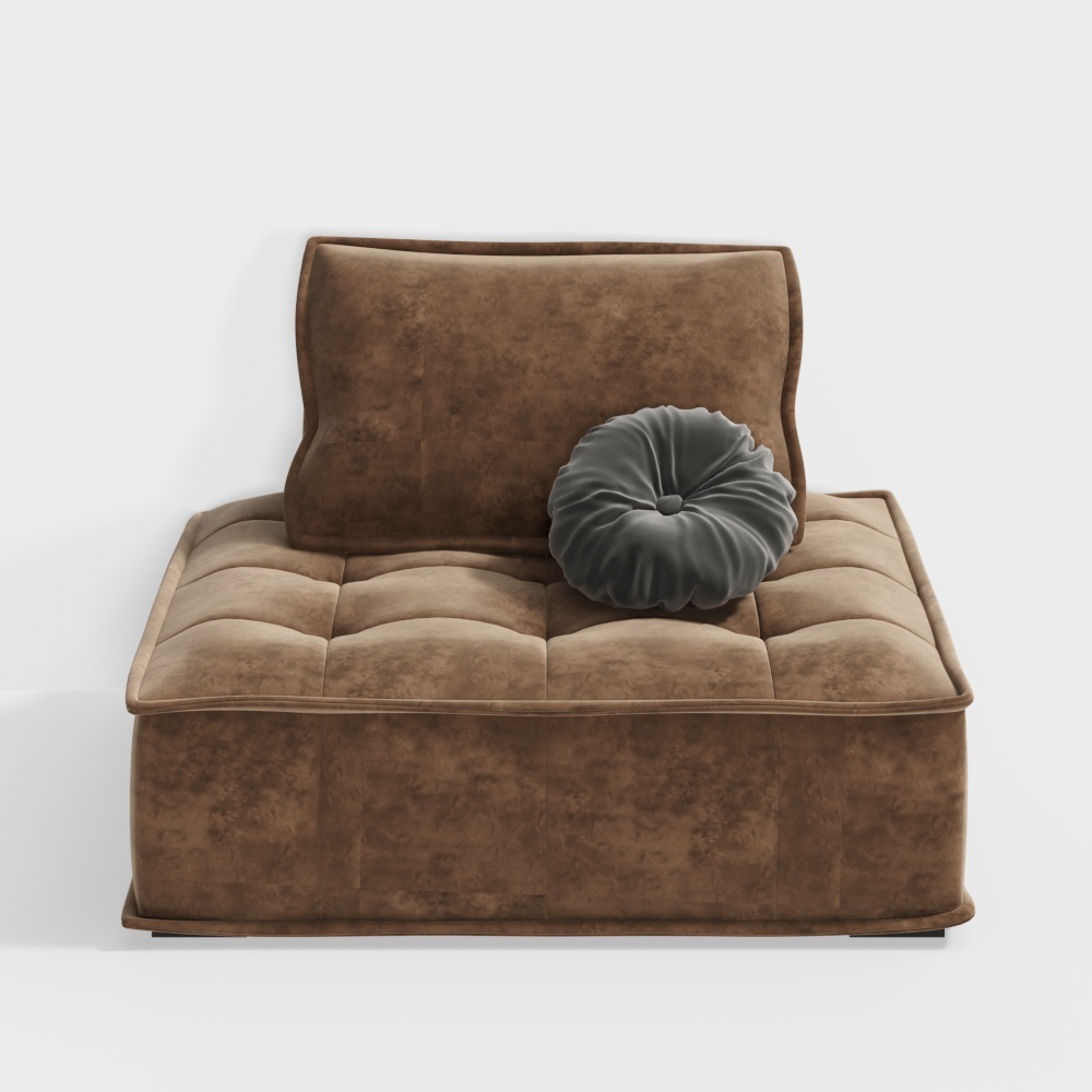 静かなフランネルシングルソファ