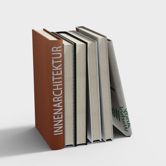 Book Stack 3D model