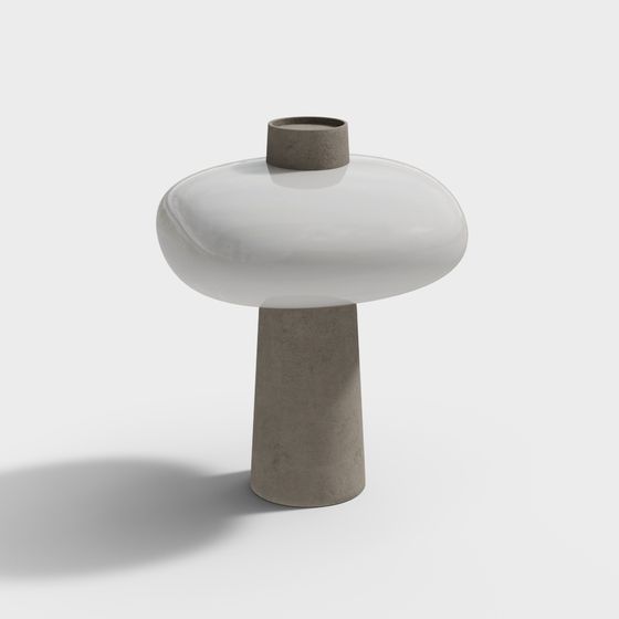 Concrete Mushroom Lamp 3D model
