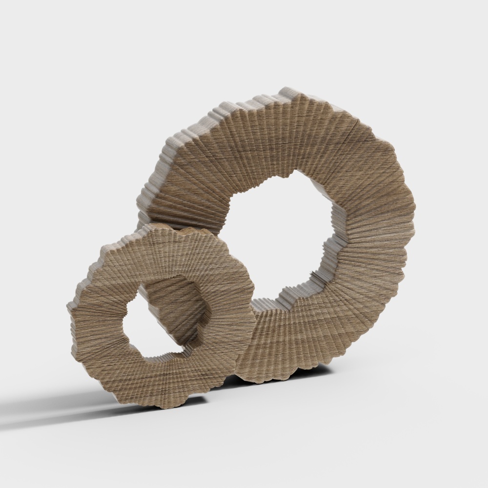 Origami Ring Low Poly 3D model