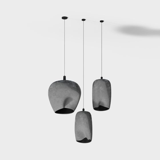 Stylish Hanging Light Fixture 3D model
