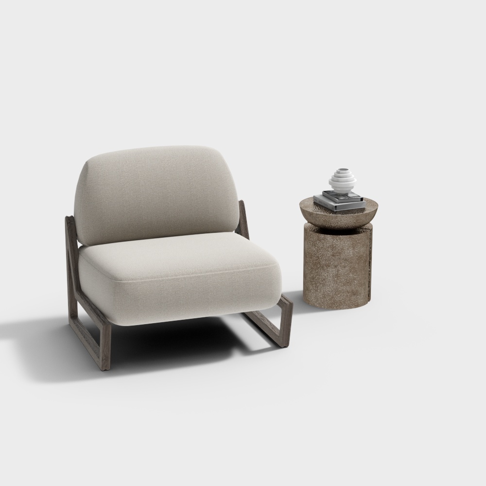 Wabi-sabi lounge chair combination