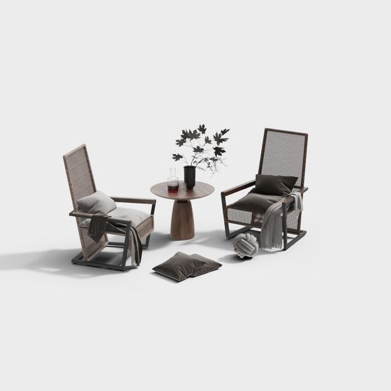 Urban Leisure Chair Set 3D model