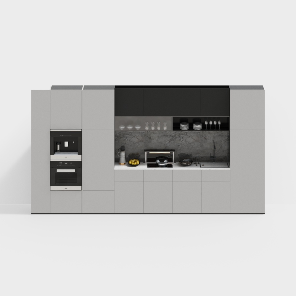 Minimalistic Modern Kitchen 3D model