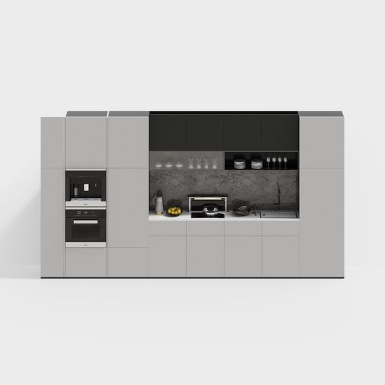 Minimalistic Modern Kitchen 3D model