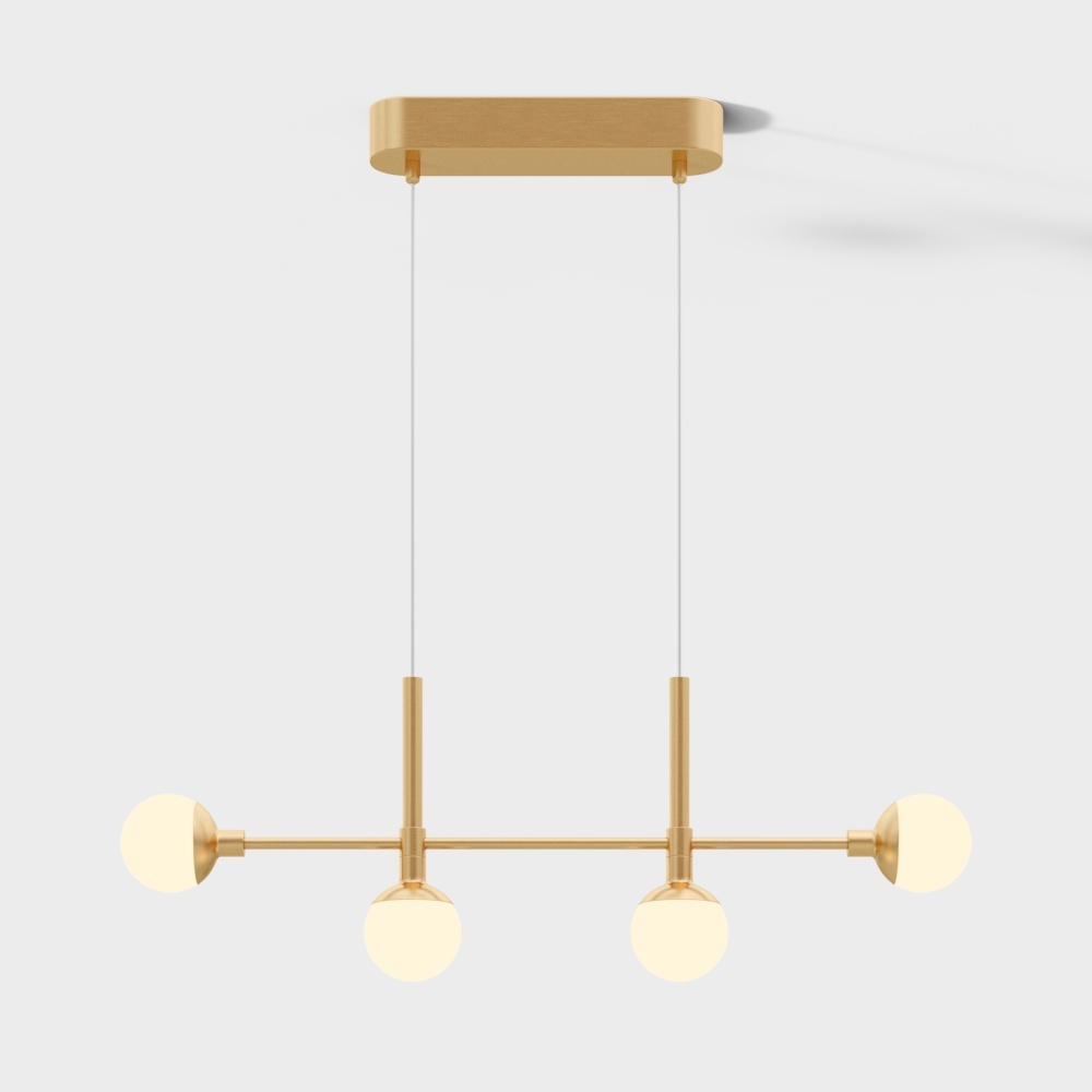 Elegant Low-Polygon Ceiling Lamp – Golden Accent Light