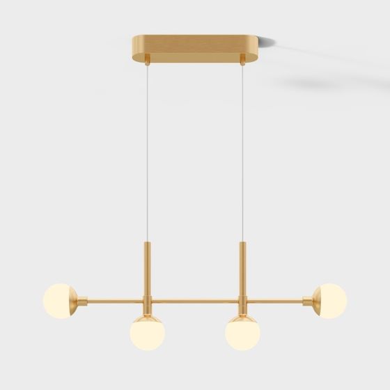 Elegant Low-Polygon Ceiling Lamp 3D model