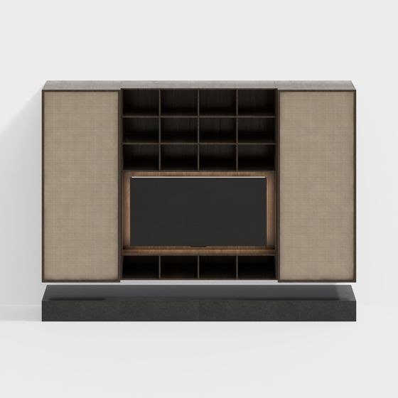 Stylish TV Stand 3D model for Contemporary Spaces