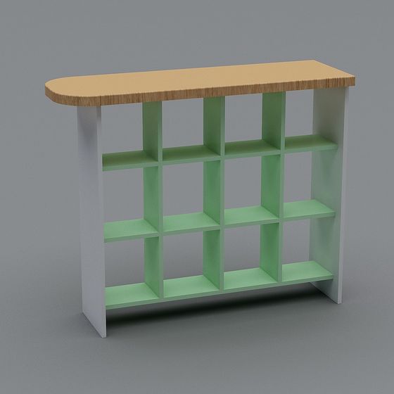 Stylish Modern Minimalist Bookshelf 3D model