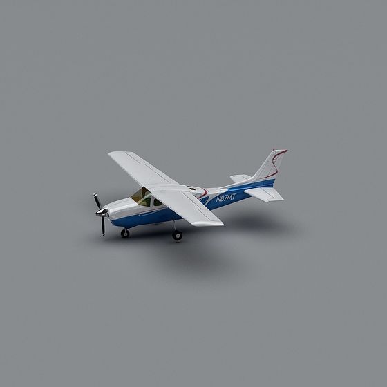 Cessna 172 Skyhawk 3D Model for Creative Use