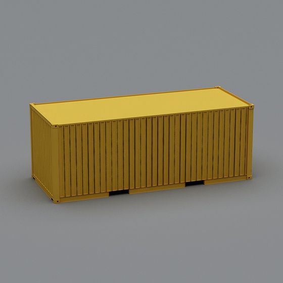 Luxurious Gold Shipping Container 3D model