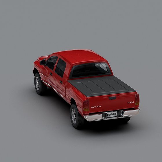 Red Heavy Duty Pickup 3D model