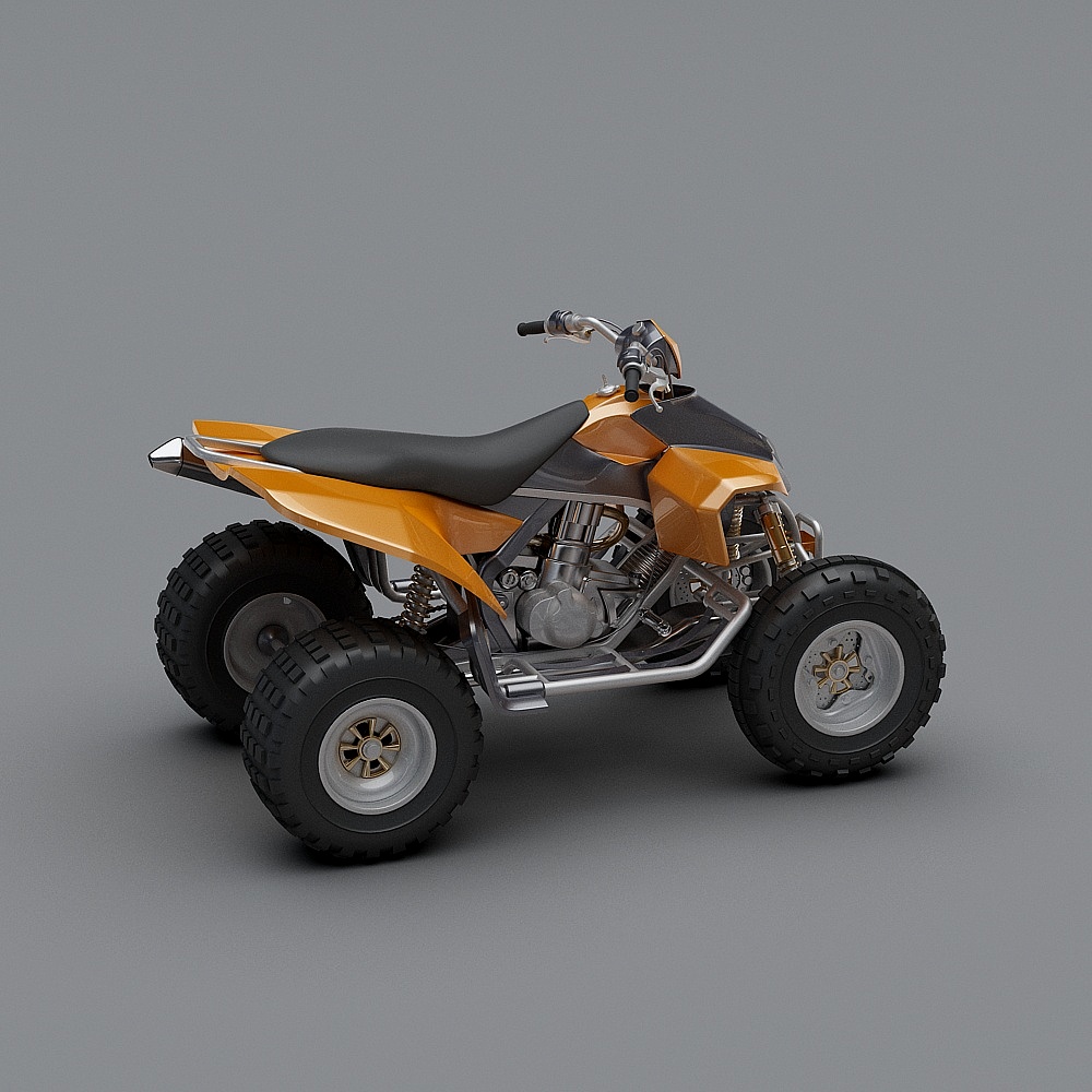 Vibrant 4-Wheel Motorcycle 3D model