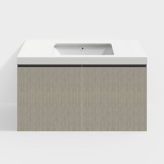 Modern Minimalist Bathroom Cabinet 3D model