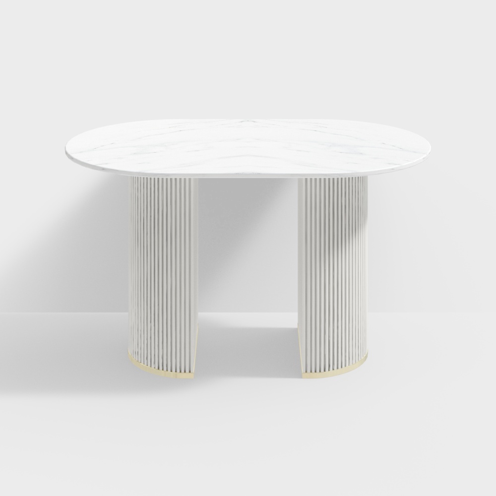 1.3м Плоский окрашенный металлический обеденный стол - BSVF2155 - Вивиан