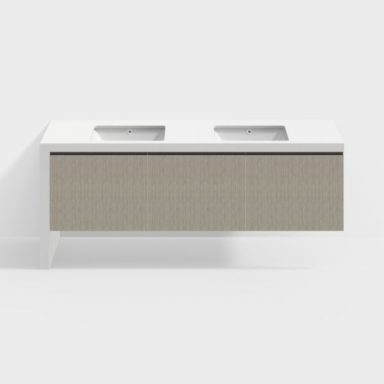 Modern Minimalist Bathroom Vanity 3D model