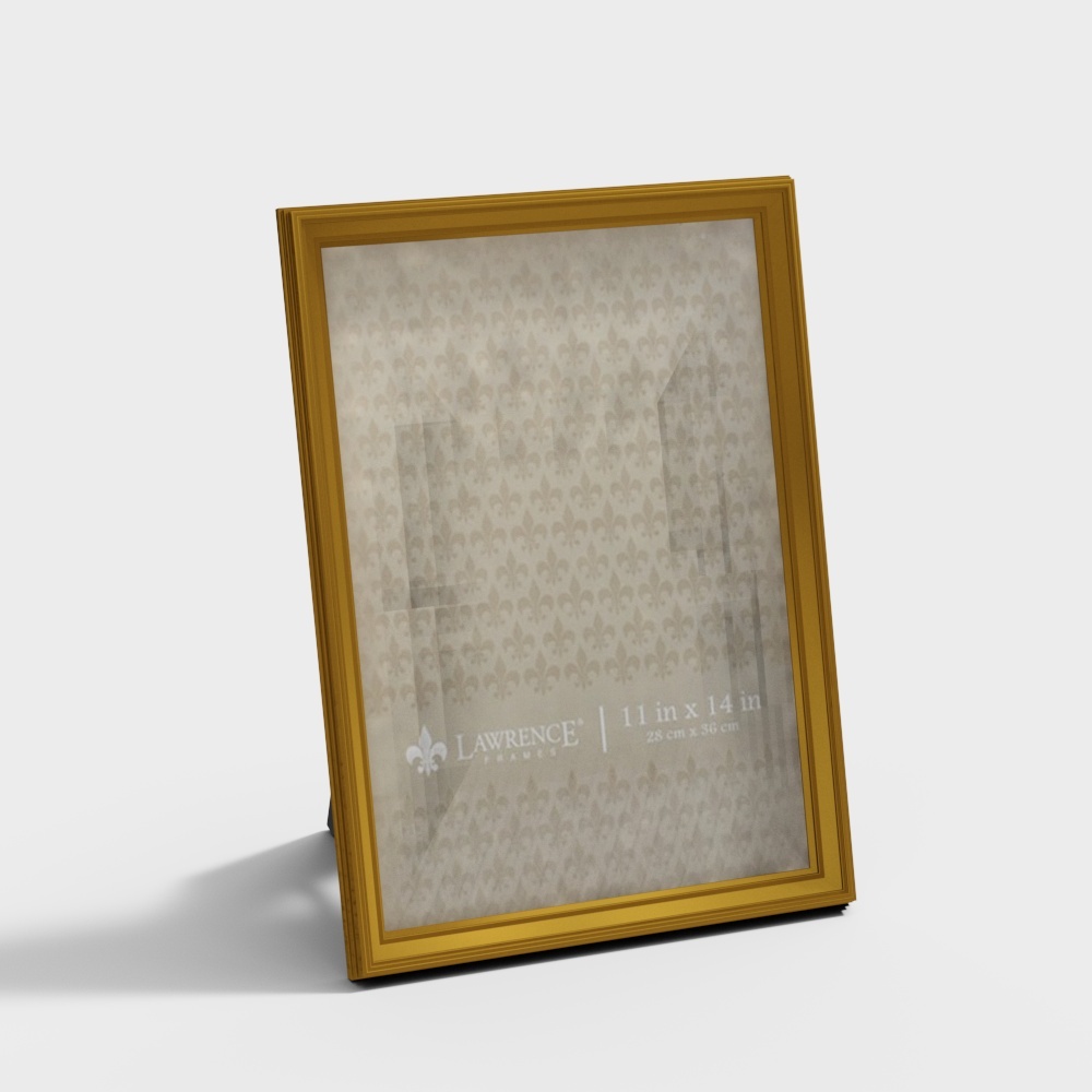 Elegant Gold Frame 3D model for Versatile Designs