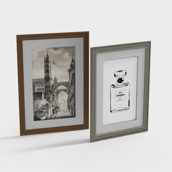 Charming Retro Picture Frame 3D model