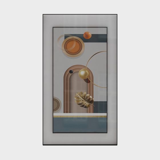 Abstract Geometric Frame 3D model