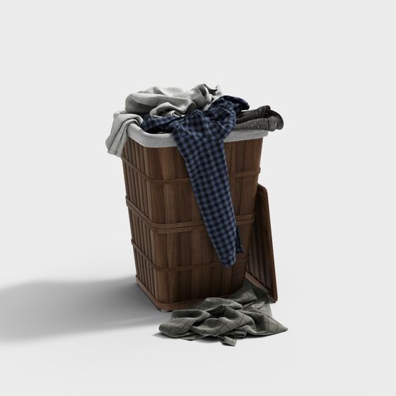 Stylish Laundry Basket 3D model
