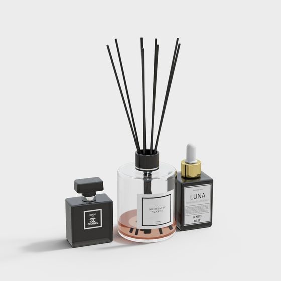 Toilet Fragrance 3D Model in Black
