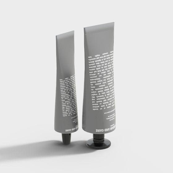 Elegant Skincare Tube 3D model