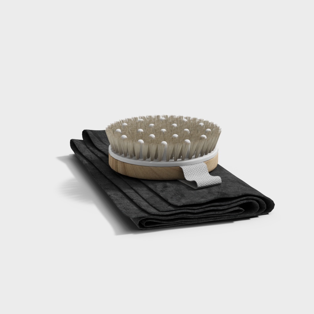 Modern bathroom towel brush ornament