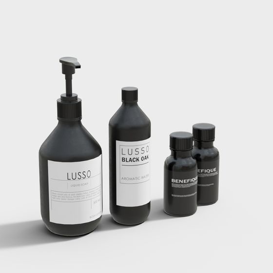 Lusso Bottle Collection 3D model