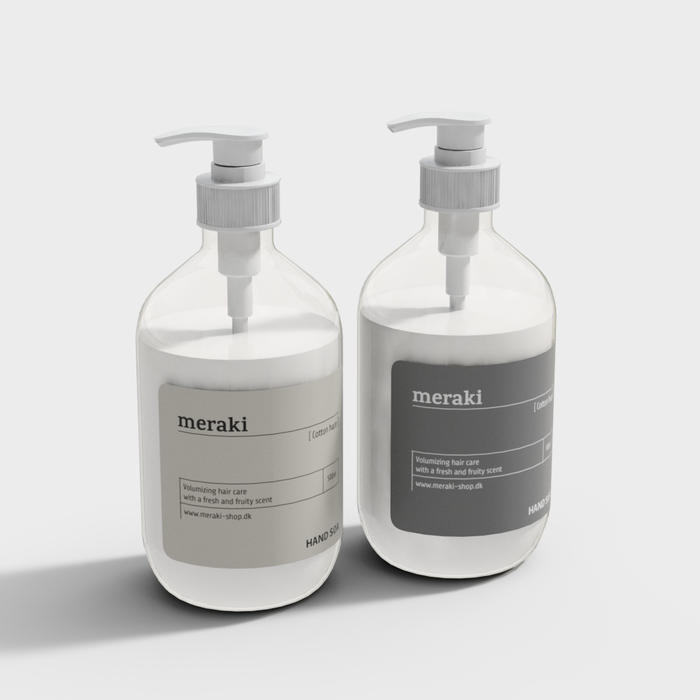 Modern toiletries shower gel shampoo