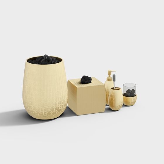 Stylish Bathroom Accessories 3D model for Modern Interiors