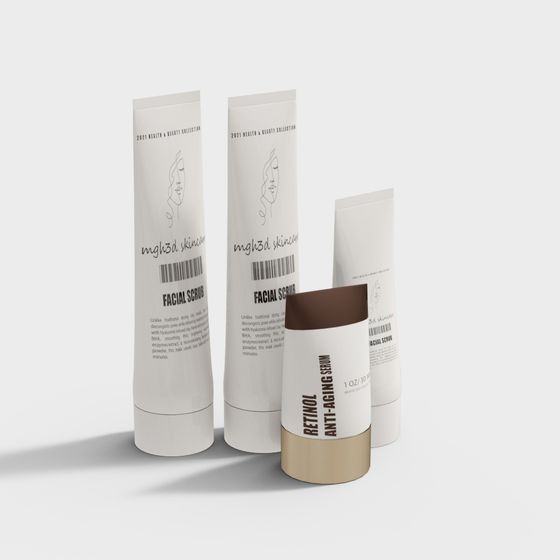 Minimalist Skin Care Tube 3D Model
