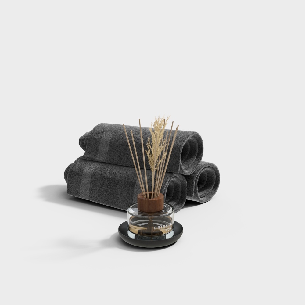 Modern toiletries towel combination