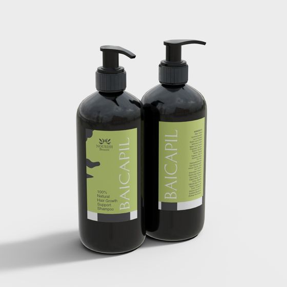 Baicapil Shampoo Bottle 3D Model