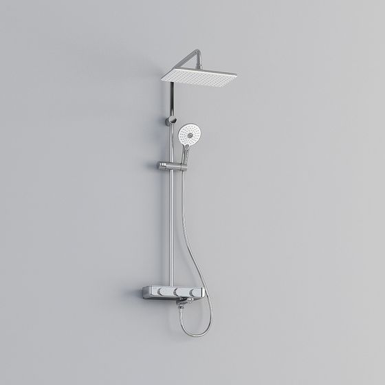 Minimalist Shower System 3D model Design