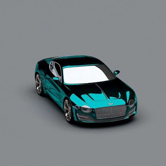 Stylish Low-Poly 3D Car Model Design