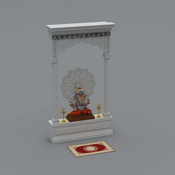Exquisite Indian Temple 3D model for Creative Projects
