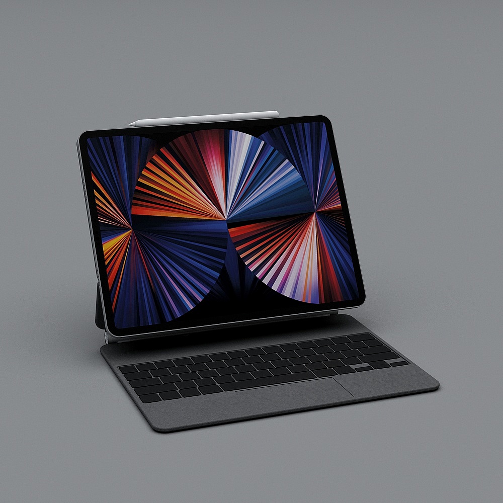 Stylish Low-Poly Laptop 3D model