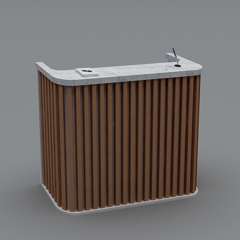 Elegant Reception Desk 3D model