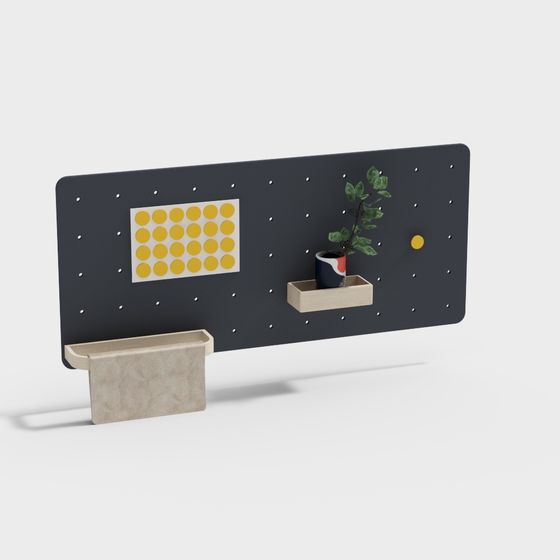 Pegboard Organizer 3D model
