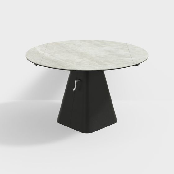 Modern Low-Poly Round Table 3D model