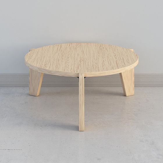 Unique Low-Polygon Round Table 3D model